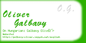 oliver galbavy business card